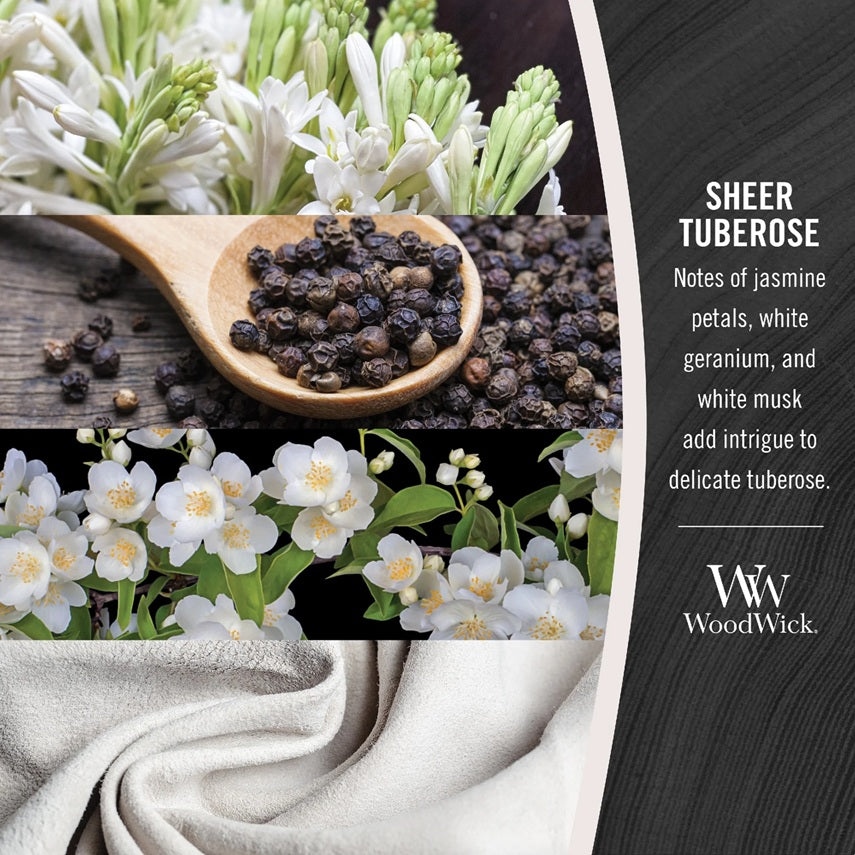 Woodwick Ellipse Sheer Tuberose 453gr
