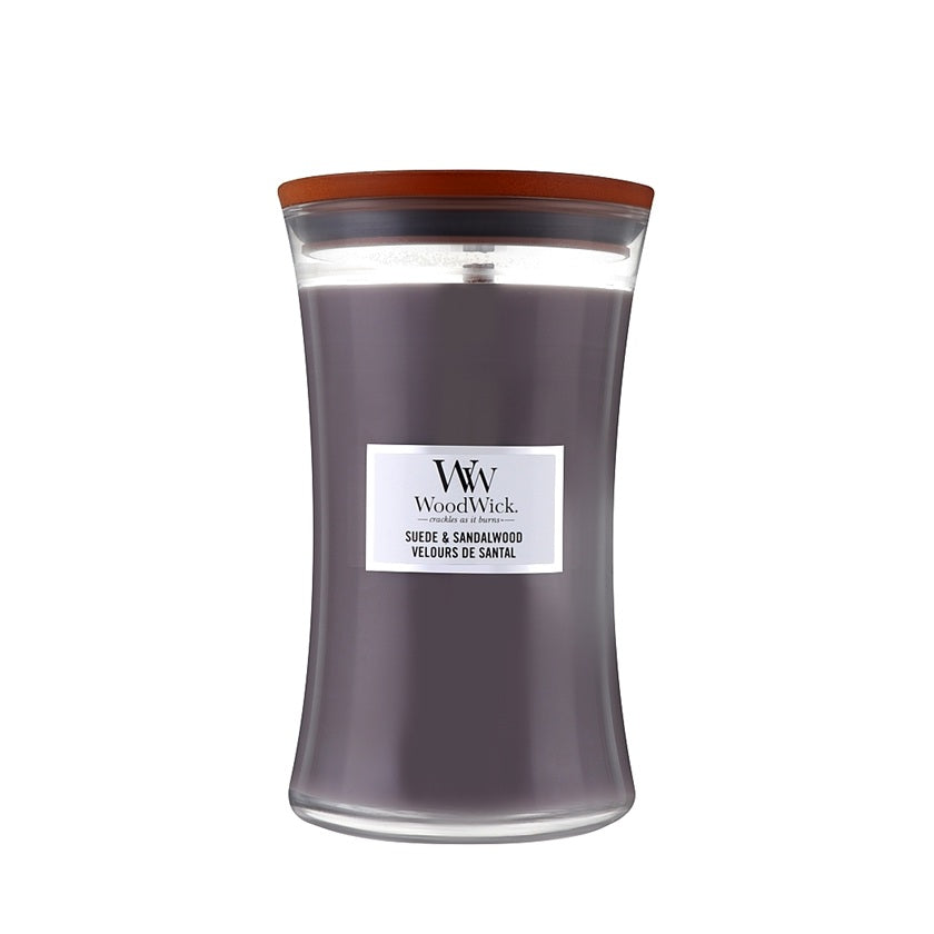 Woodwick Large Suede & Sandalwood 609gr