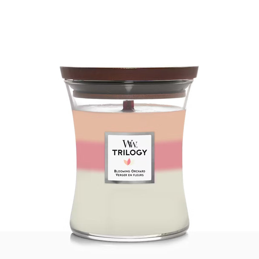 Woodwick Medium Trilogy Blooming Orchard ((Verger en Fleurs) 275gr