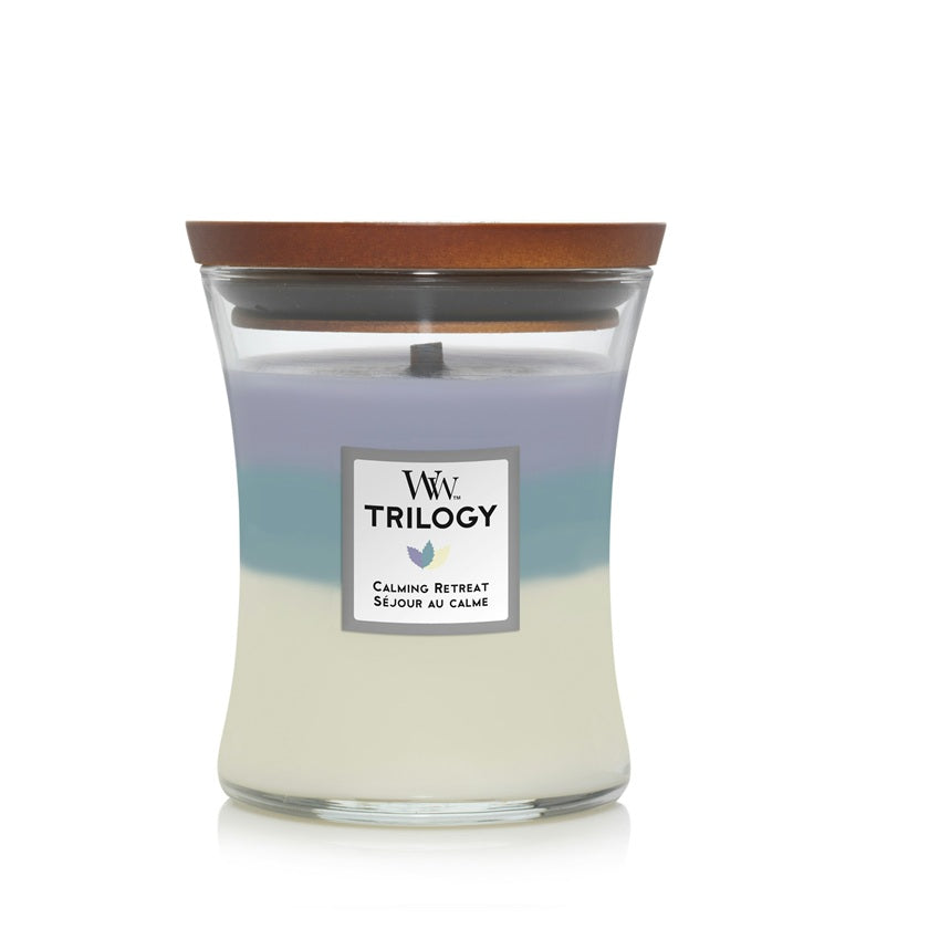 Woodwick Medium Trilogy Calming Retreat 275gr