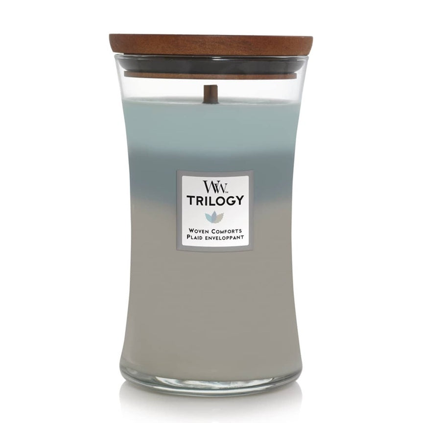 Woodwick Large Trilogy Woven Comfort (Plaid Enveloppant) 609gr