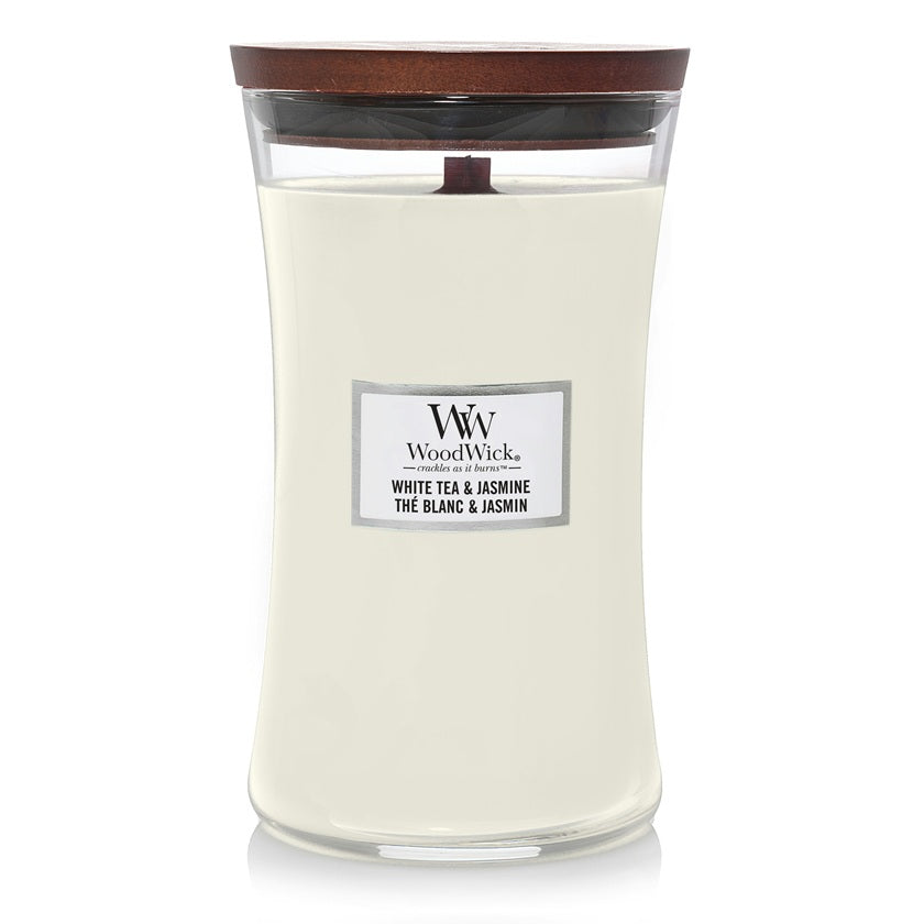 Woodwick Large White Tea & Jasmine (White Tea & Jasmine) 609g