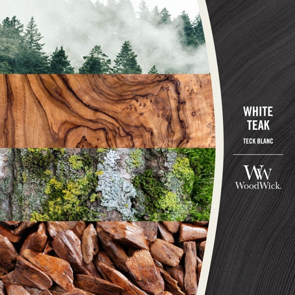 Woodwick Mini White Teak 85g
