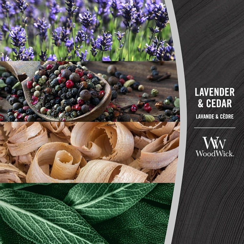 Woodwick Large Lavender & Cedar 609g