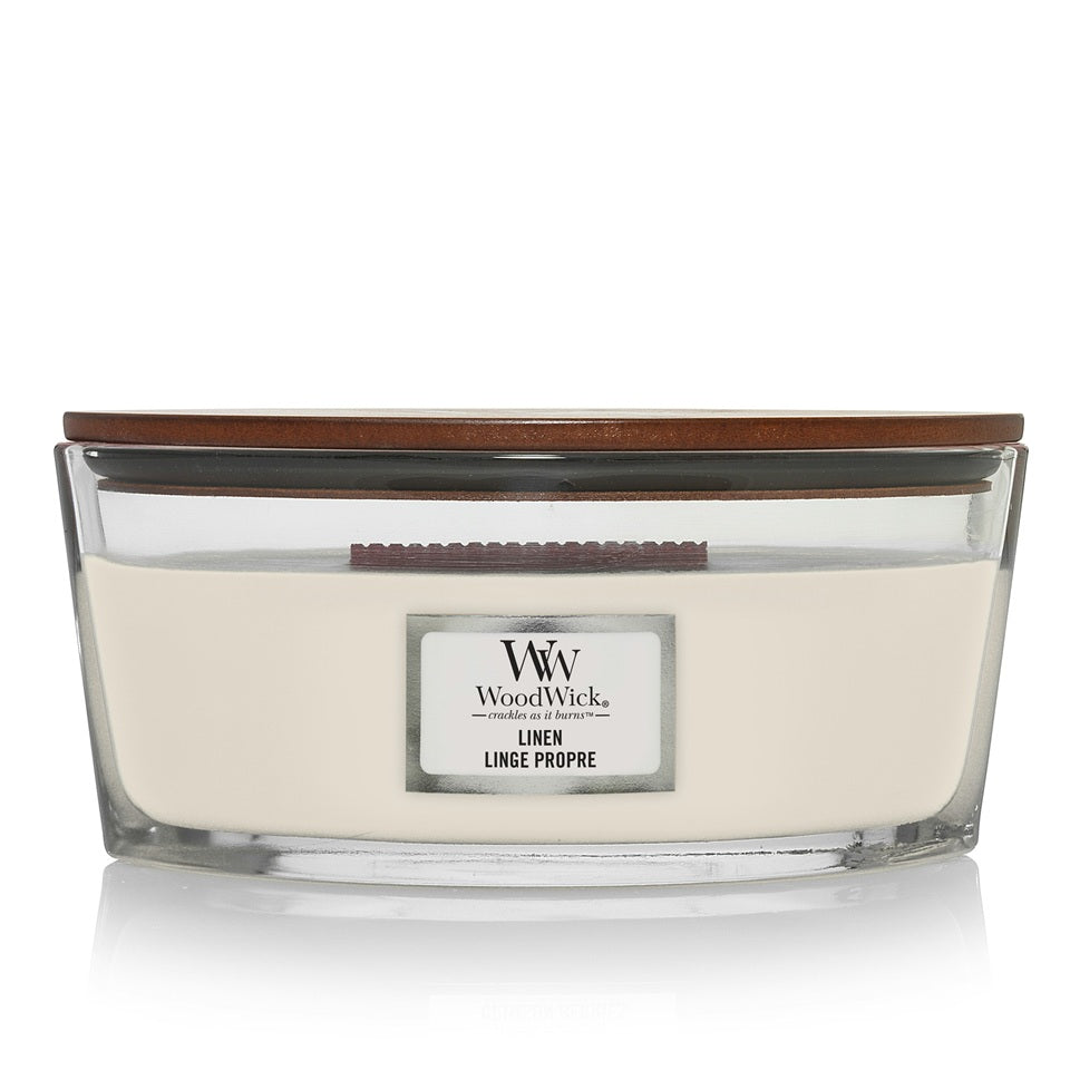 Woodwick Ellipse Linen (Clean Linen) 453g