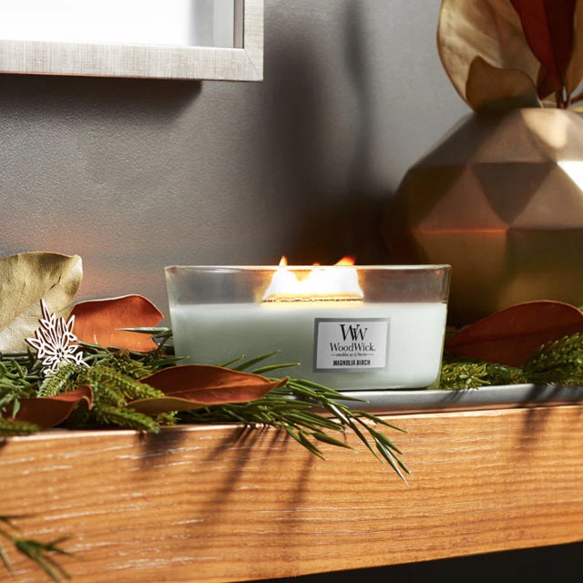 Woodwick Ellipse Magnolia Birch (Birch & Magnolia) 453g