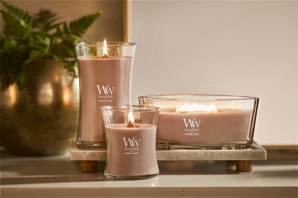 Woodwick Large Patchouli Cream 609g