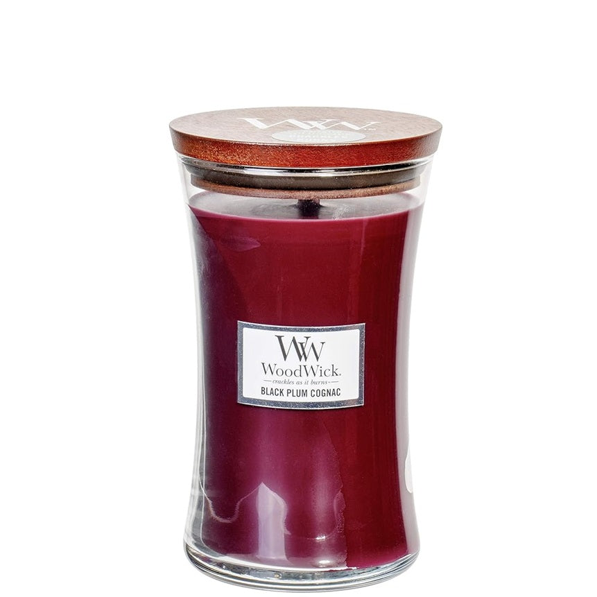 Woodwick Large Black Plum Cognac (Plum Brandy) 609g