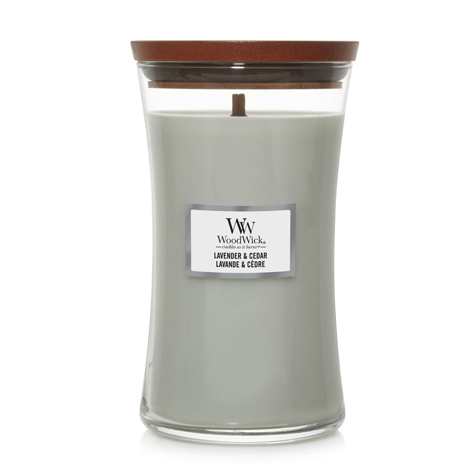Woodwick Large Lavender & Cedar 609g