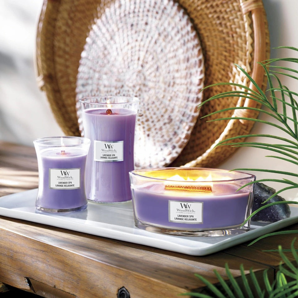 Woodwick Medium Lavender Spa (Relaxing Lavender) 275gr