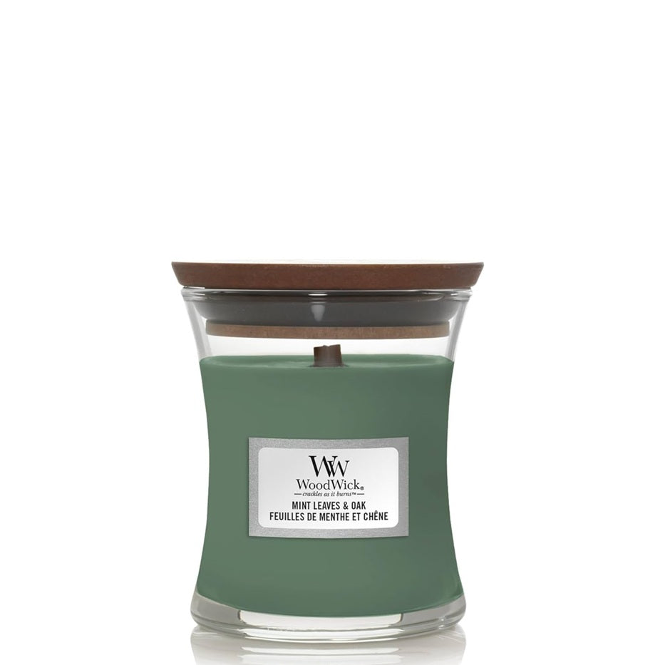 Woodwick Mini Mint Leaves & Oak 85gr