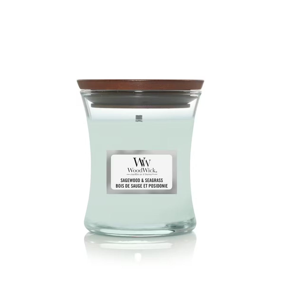 Woodwick Mini Sagewood & Seagrass 85g